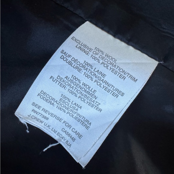 J. Crew wool blazer black white  Mini Dot Single Button preppy Career Jacket 2 - Picture 4 of 9